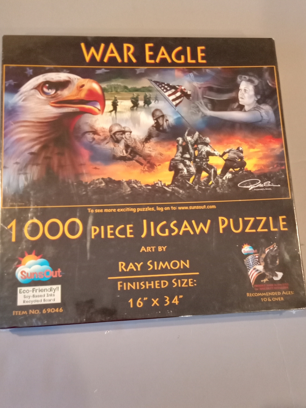 War Eagle 1000-Piece Jigsaw Puzzle by Ray Simon - NEW